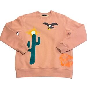 Roku Studio Stay Wild Eagle Graphic Crewneck Desert Cactus Streetwear Mens L